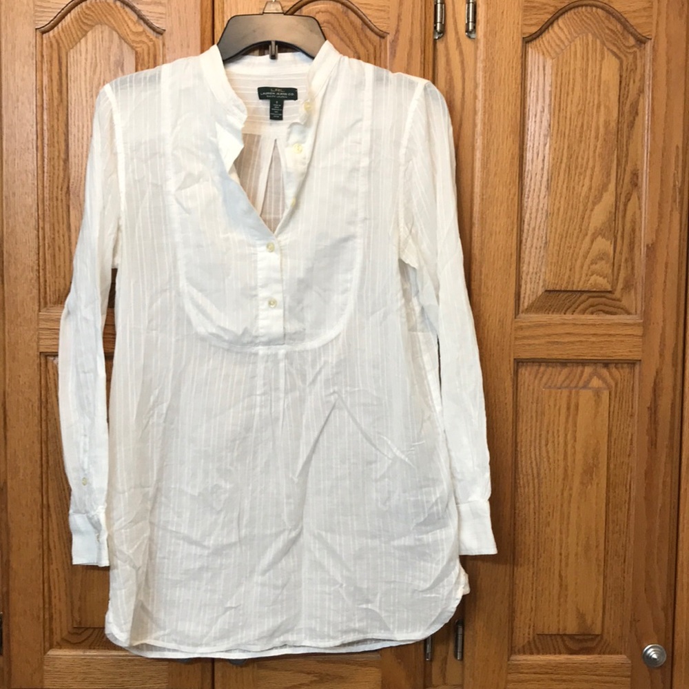 Lauren Ralph Lauren Sheer White Tunic